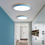 Ceiling Light Metal & Natural Wood LED-Compatible 18W