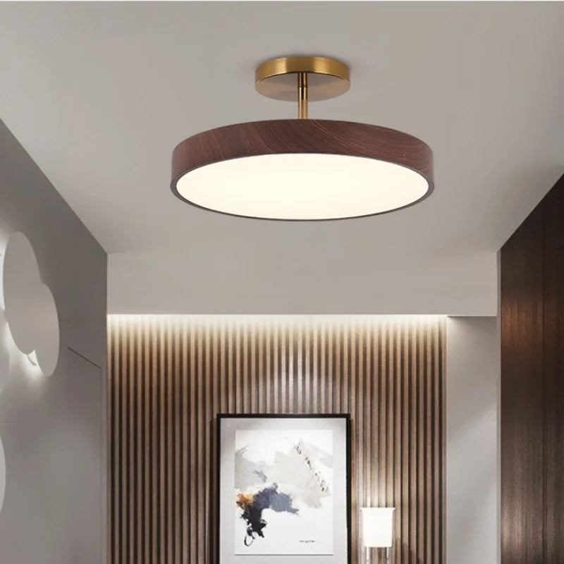 Ceiling Light Round Flush-Mount Dimmable LED With Remote