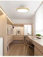Ceiling Light Round Flush-Mount Dimmable LED With Remote