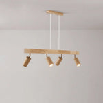 Ceiling Light Solid Wood Adjustable Head E27 LED Compatible