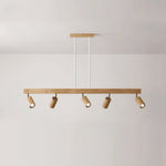 Ceiling Light Solid Wood Adjustable Head E27 LED Compatible