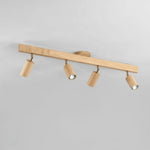 Ceiling Light Solid Wood Adjustable Head E27 LED Compatible