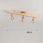 Ceiling Light Solid Wood Adjustable Head E27 LED Compatible