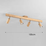 Ceiling Light Solid Wood Adjustable Head E27 LED Compatible