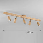 Ceiling Light Solid Wood Adjustable Head E27 LED Compatible
