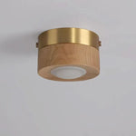 Ceiling Light Walnut Wood Integrated LED Spotlight