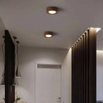 Ceiling Light Walnut Wood Integrated LED Spotlight