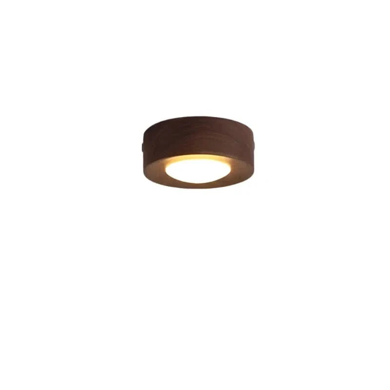 Ceiling Light Walnut Wood Integrated LED Spotlight