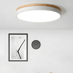 Ceiling Light Wood And Metal 4000K LED Minimalist Design