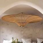 Ceiling Light Woven Natural Fiber Warm Ambient Lighting
