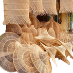 Ceiling Light Woven Natural Fiber Warm Ambient Lighting