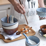 Ceramic Bowl Crackle Glaze 33.8 Fl Oz Capacity