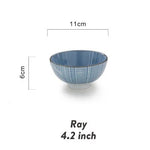 Ceramic Bowl Crackle Glaze 33.8 Fl Oz Capacity