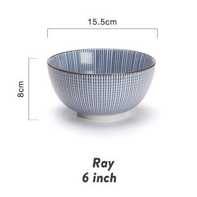 Ceramic Bowl Crackle Glaze 33.8 Fl Oz Capacity