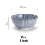 Ceramic Bowl Crackle Glaze 33.8 Fl Oz Capacity