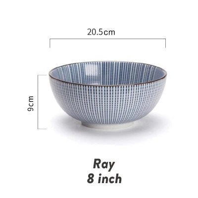 Ceramic Bowl Crackle Glaze 33.8 Fl Oz Capacity