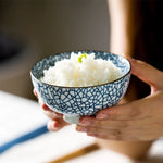 Ceramic Bowl Crackle Glaze 33.8 Fl Oz Capacity