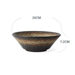Ceramic Bowl Vintage Finish 7.9-Inch Diameter
