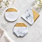 Ceramic Coaster Marble Stripe Design