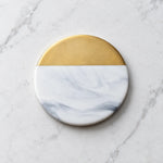 Ceramic Coaster Marble Stripe Design