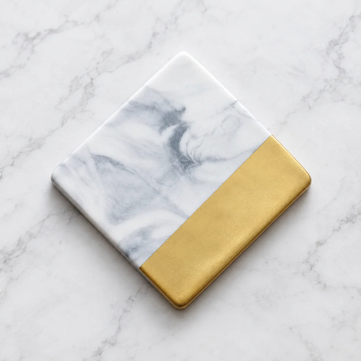 Ceramic Coaster Marble Stripe Design