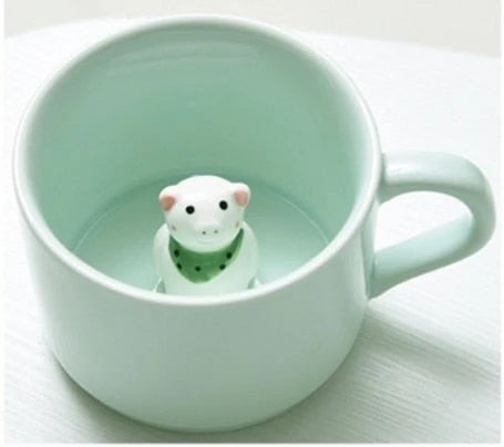 Ceramic Mug 3D Animal Design Handcrafted Dishwasher Safe
