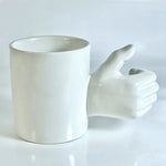 Ceramic Mug Hand-Shaped Design Ergonomic Handle