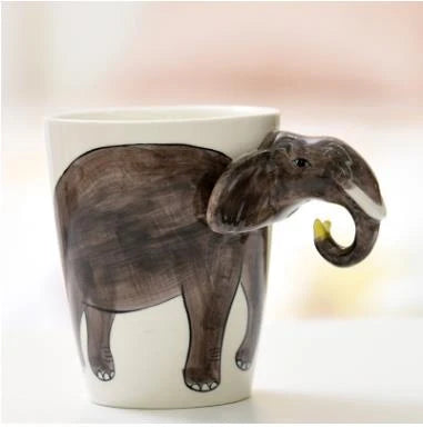 Ceramic Mug Porcelain Jungle Design 13.5 Fl Oz