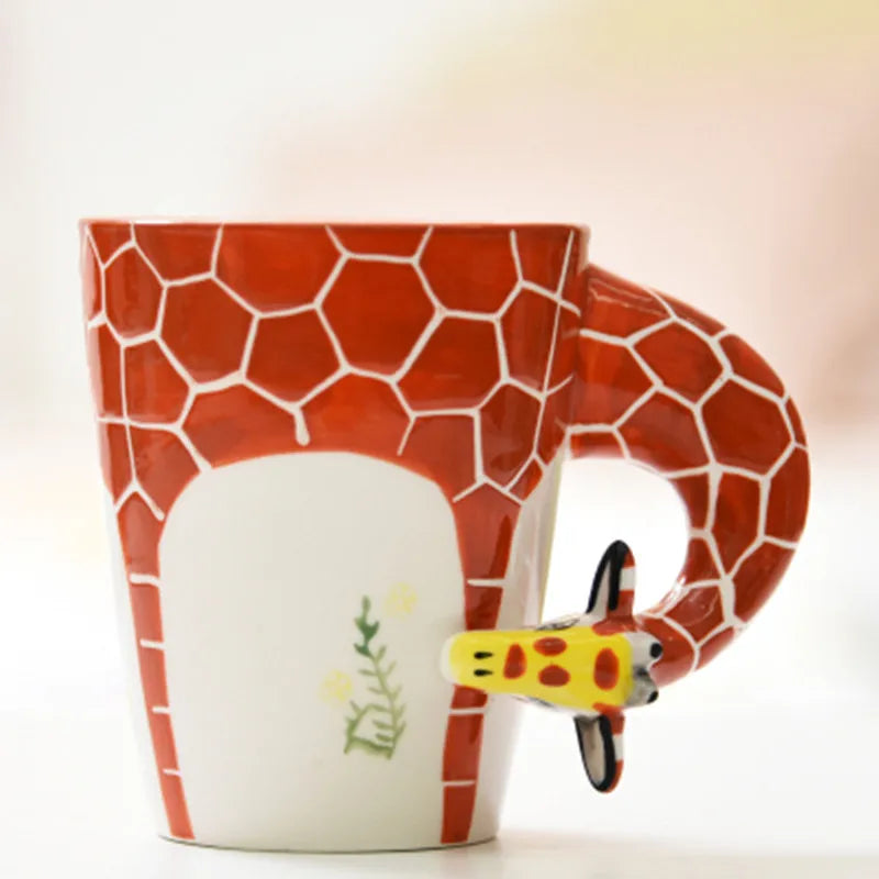 Ceramic Mug Porcelain Jungle Design 13.5 Fl Oz