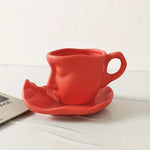 Ceramic Mug Sculpted Face Design Dishwasher Safe