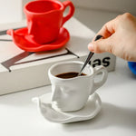 Ceramic Mug Sculpted Face Design Dishwasher Safe