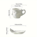 Ceramic Mug Sculpted Face Design Dishwasher Safe