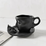 Ceramic Mug Sculpted Face Design Dishwasher Safe