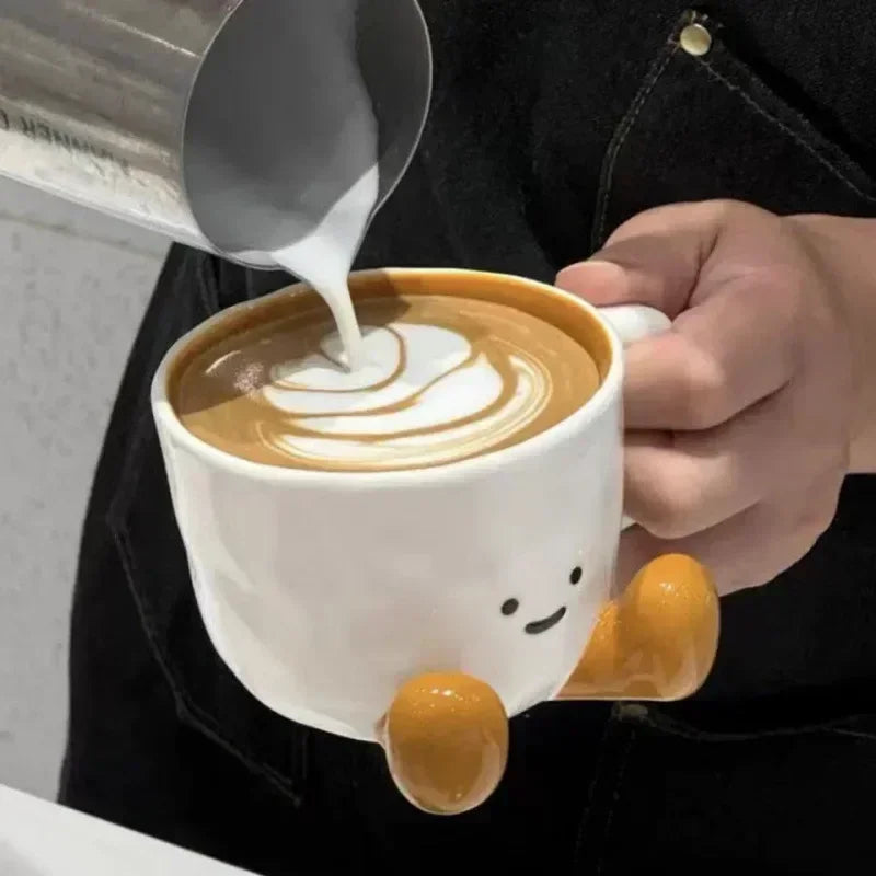 Ceramic Mug Smiling Face Design 11.8 Fl Oz Capacity