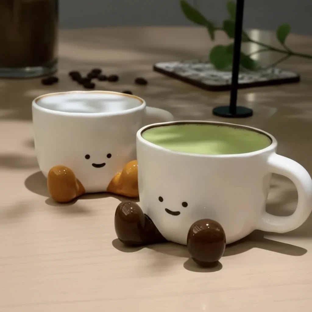 Ceramic Mug Smiling Face Design 11.8 Fl Oz Capacity