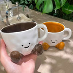 Ceramic Mug Smiling Face Design 11.8 Fl Oz Capacity