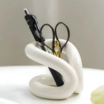 Ceramic Organizer Rope-Knot Design Space-Saving Shape