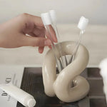 Ceramic Organizer Rope-Knot Design Space-Saving Shape