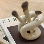 Ceramic Organizer Rope-Knot Design Space-Saving Shape