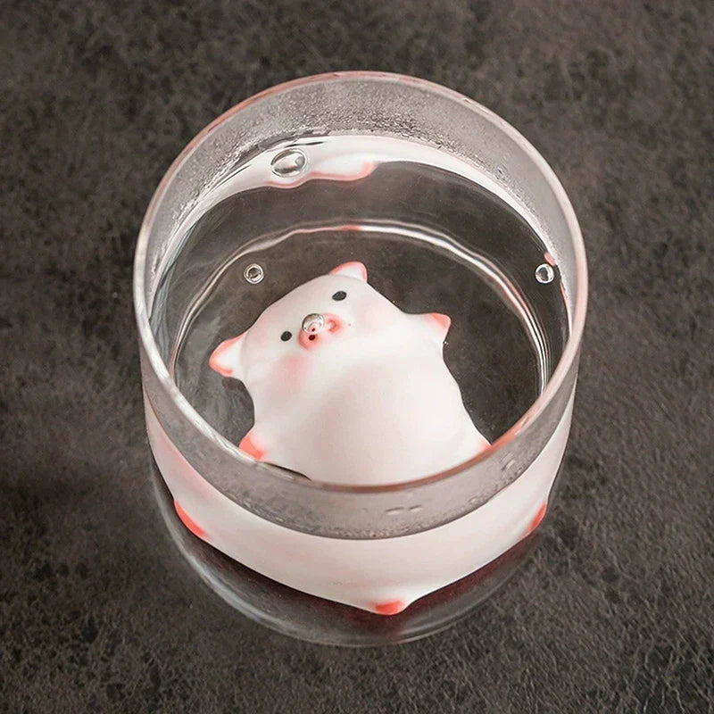 Ceramic Pig Figurine Miniature Tea Tray Decoration
