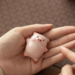 Ceramic Pig Figurine Miniature Tea Tray Decoration