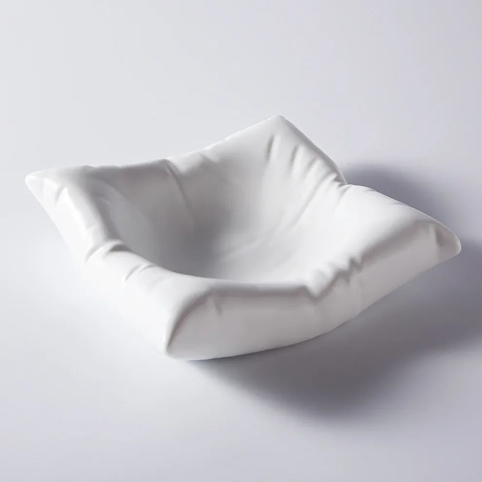 Ceramic Plate Pillow-Shaped Glazed Oven & Microwave Safe
