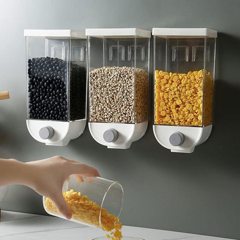 Cereal Dispenser Wall-Mounted Space-Saving Airtight