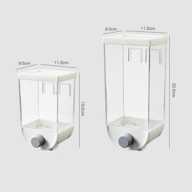 Cereal Dispenser Wall-Mounted Space-Saving Airtight