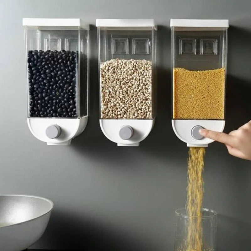 Cereal Dispenser Wall-Mounted Space-Saving Airtight