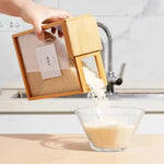 Cereal & Dry Food Dispenser Bamboo Frame Airtight Lid