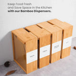 Cereal & Dry Food Dispenser Bamboo Frame Airtight Lid