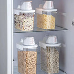Cereal & Grain Storage Container Clear Stackable Flip-Top Lid