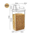 Cereal & Grain Storage Container Clear Stackable Flip-Top Lid