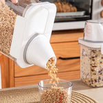 Cereal & Grain Storage Container Clear Stackable Flip-Top Lid